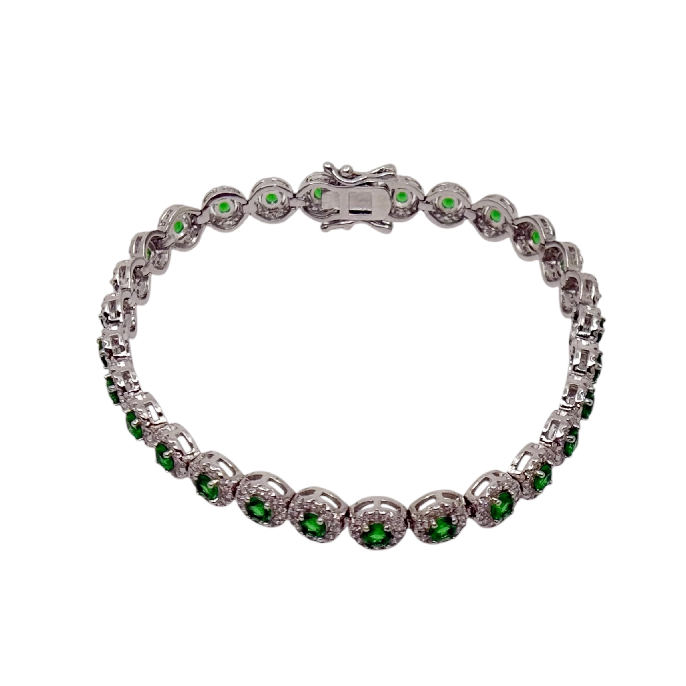 Silver Tone cubic zirconia tennis bracelet - photo 4