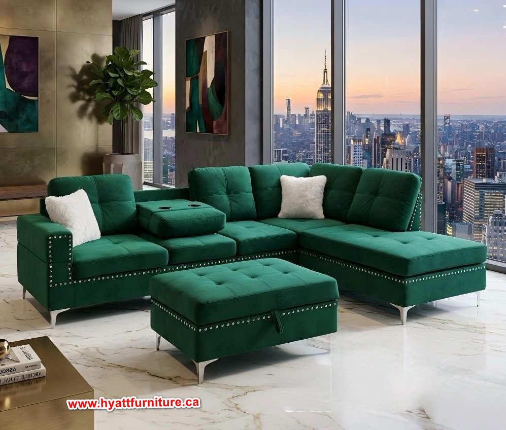 Brand new Velvet fabric Sectional only $998 - photo 3