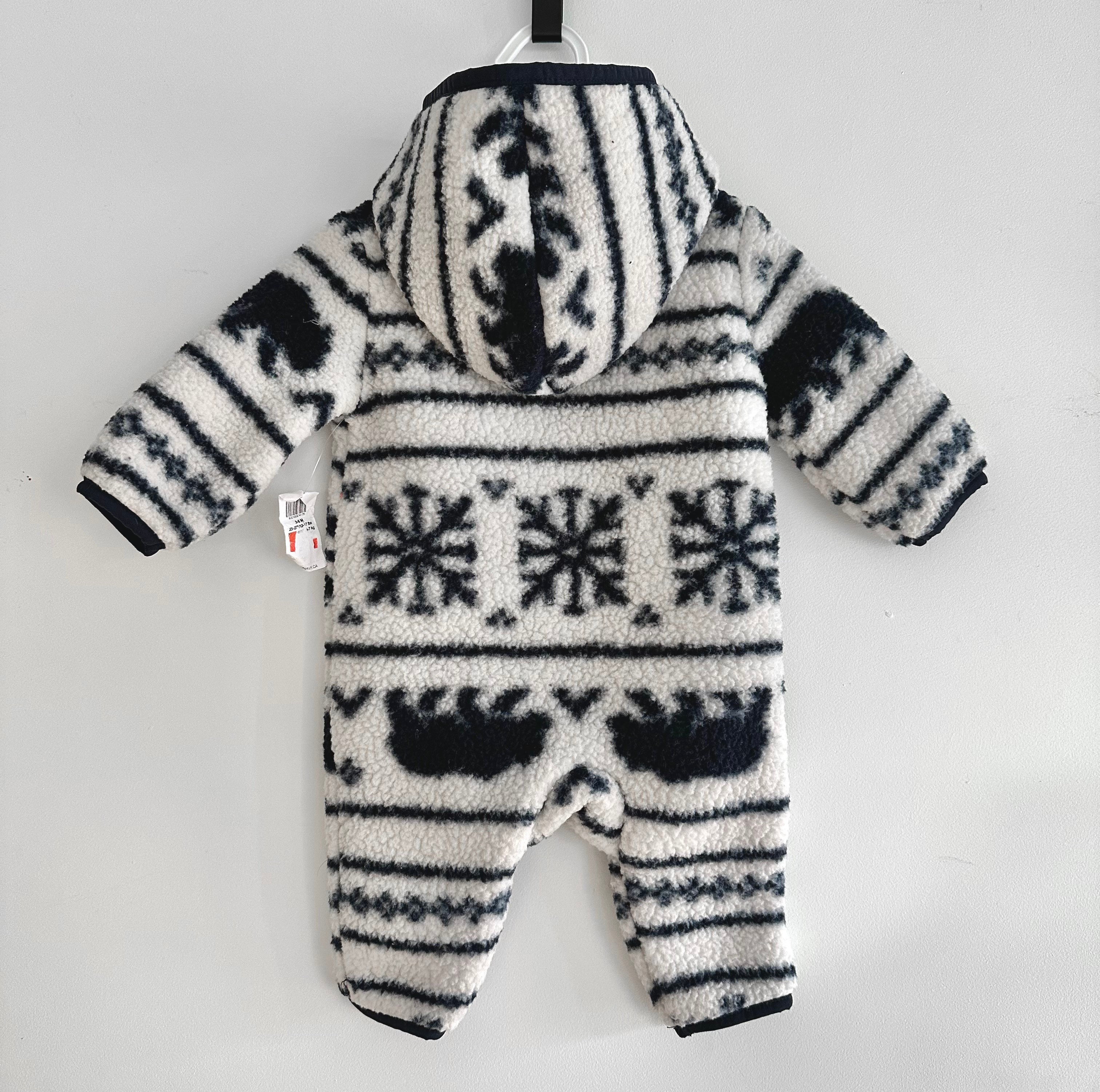 Baby Boy - Old Navy Hooded Winter Bunting - 3-6 Months - photo 2
