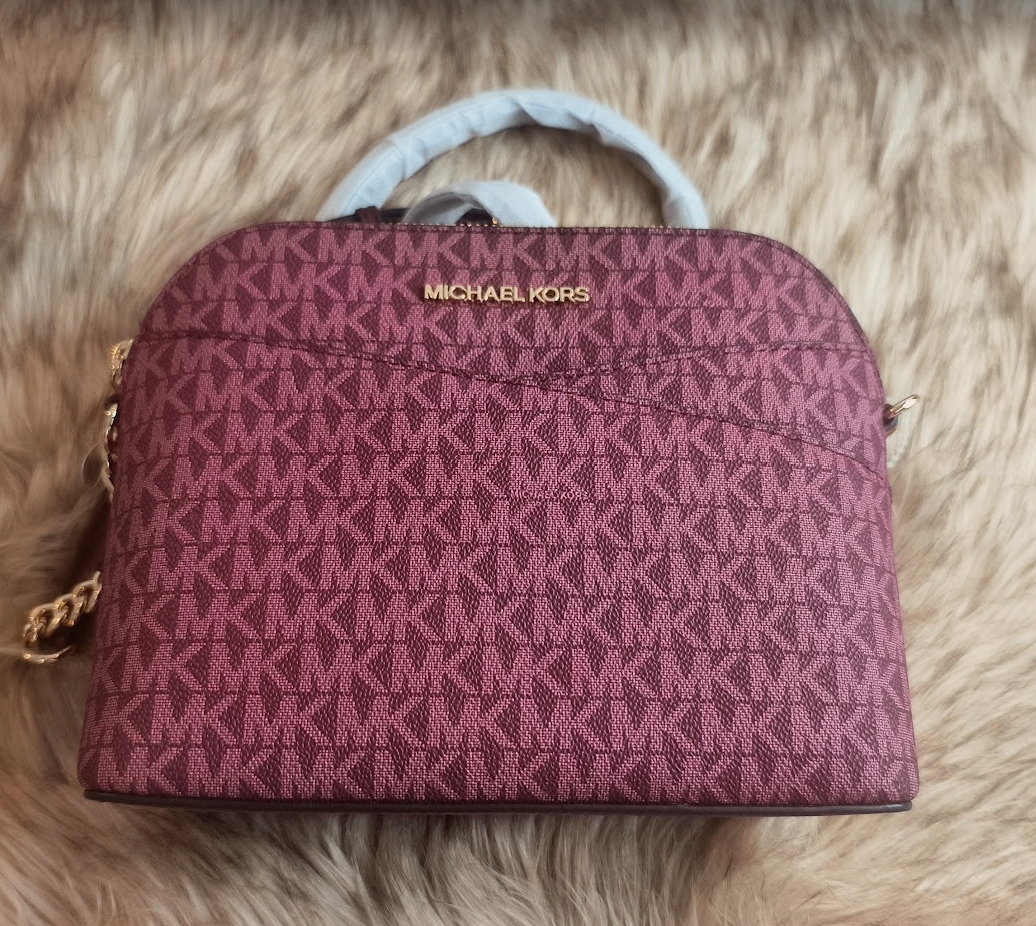 Michael Kors Jet Set Travel Medium Logo Dome Crossbody Bag