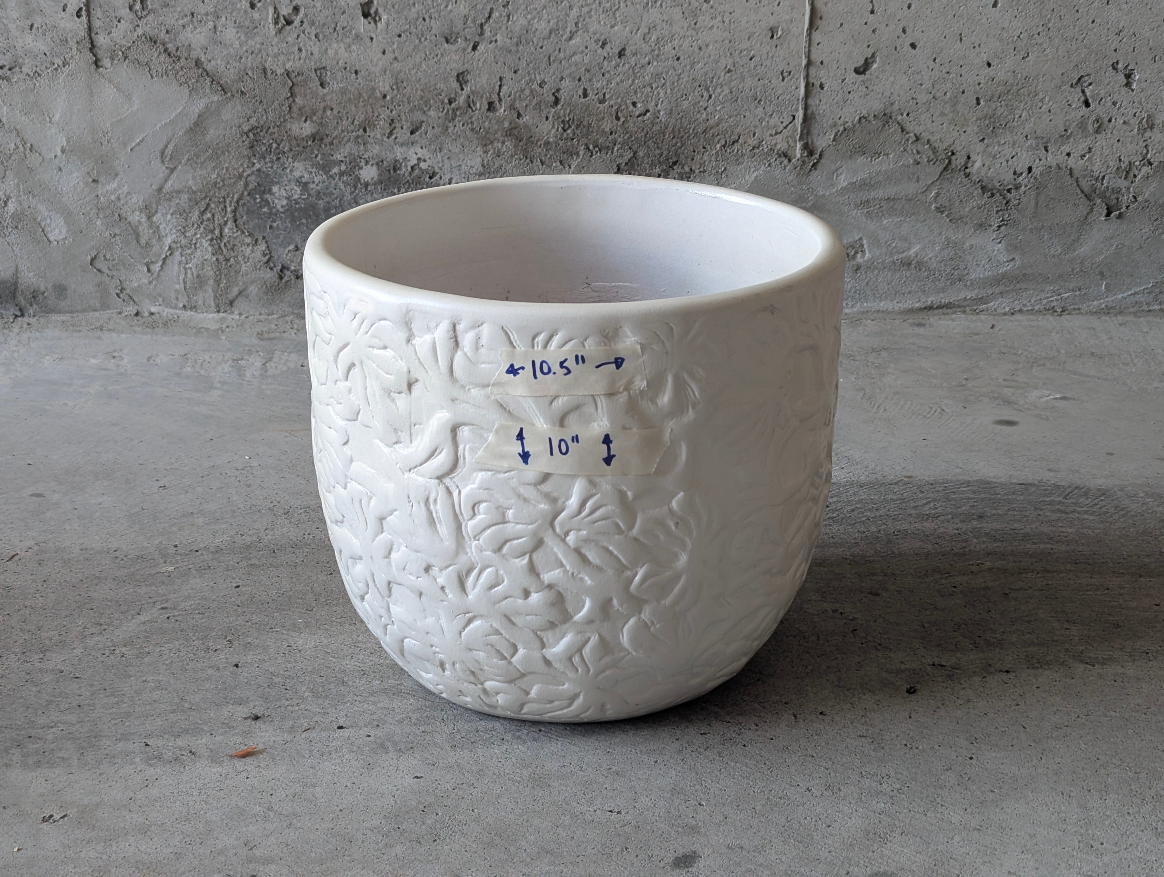 Ceramic Flower Pot/Planter (10.5” Wide x 10” Deep)