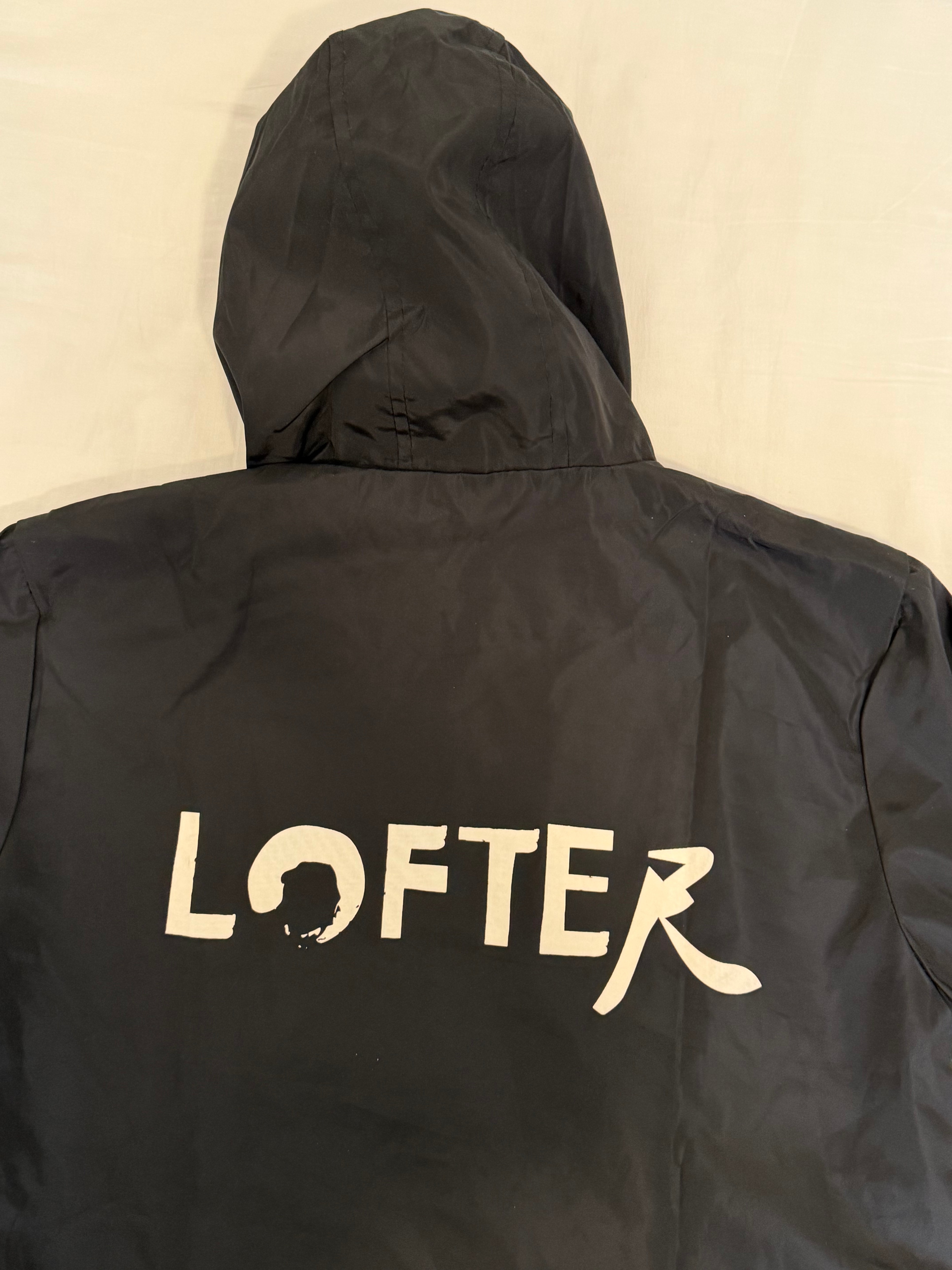 Black Hooded Windbreaker Jacket – Size L - photo 2