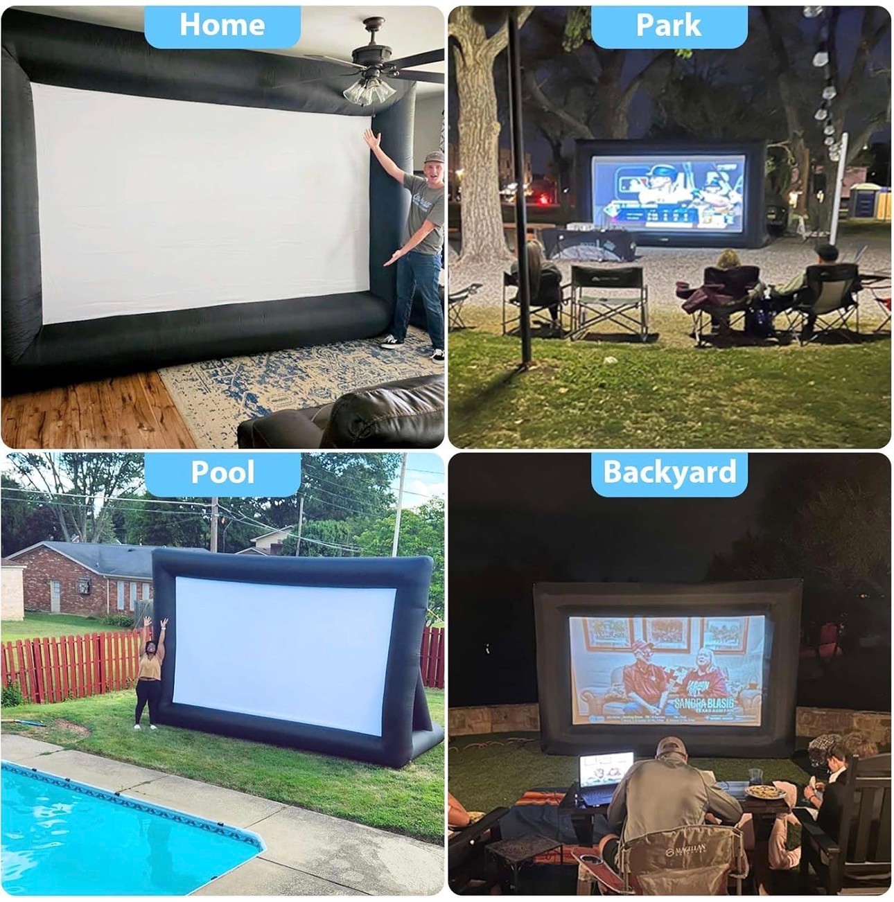 Inflatable Projector Screen Outdoor 14ft Supports Front & Rear H - photo 2
