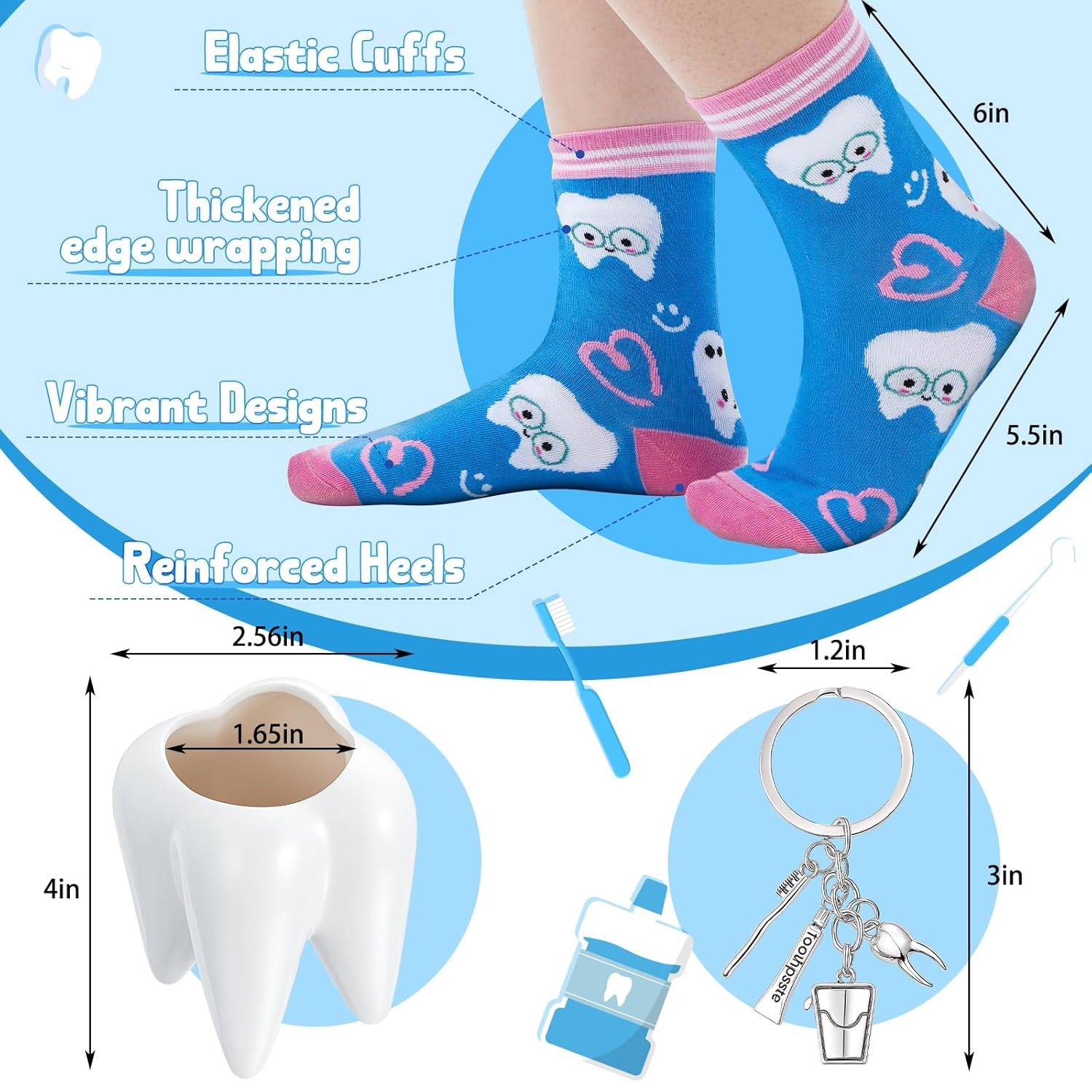 NEW~ 6 Pc Dental Hygienist Gift Set – Dentist Gift - photo 4