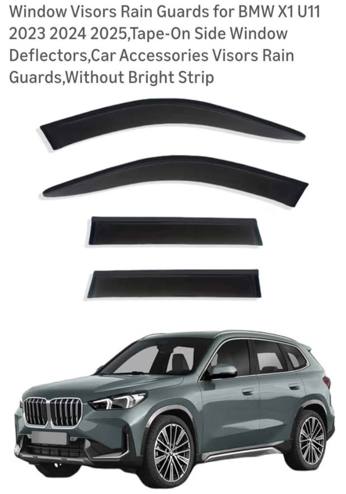 Window Visors Rain Guards for BMW X1 U11 2023-2025