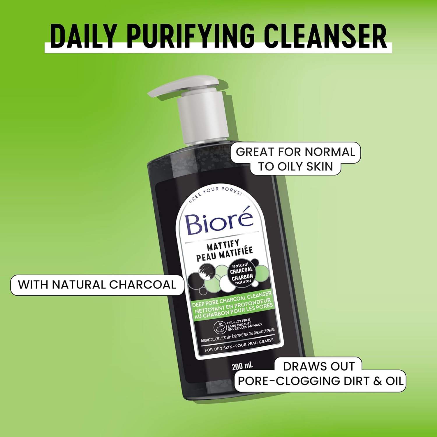 Brand New Bioré Deep Pore Charcoal Cleanser 200mL ($15 for 2) - photo 3