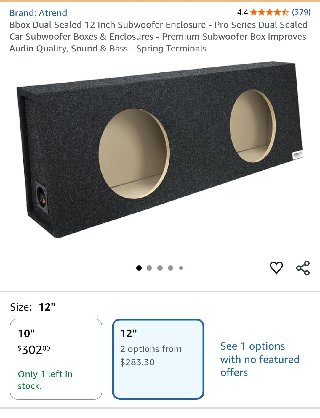 2x12" 600W RMS Subwoofer - photo 2