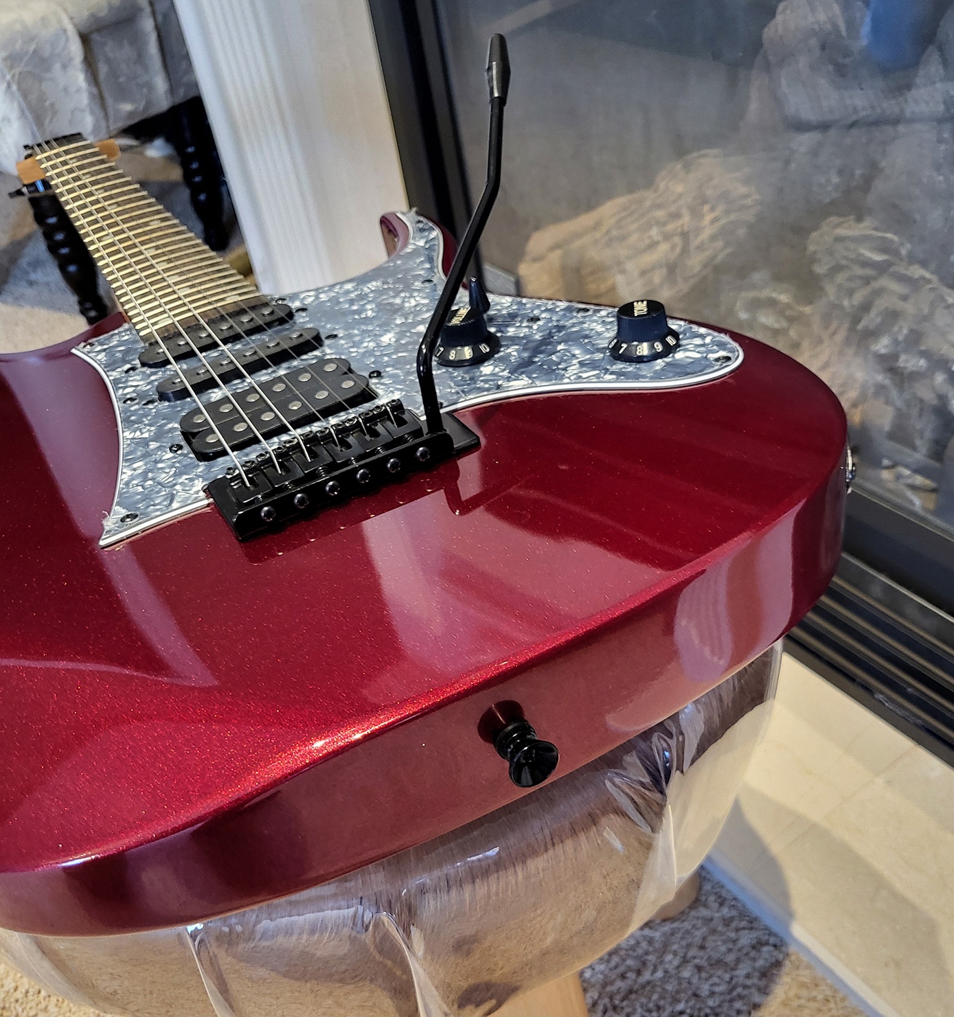 Brand New Full-Size Electric Guitar – Red Finish, HSS Pickup - photo 3