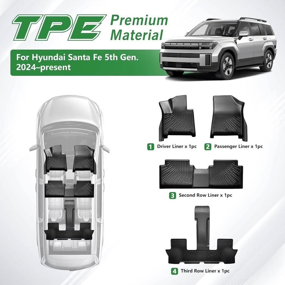 21. Santa Fe Hybrid Floor Mats All Weather 2024-26 - photo 2