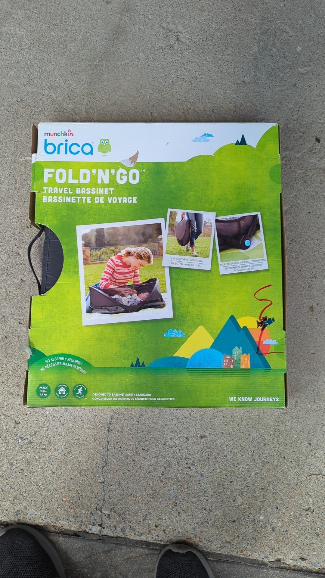 Munchkin Brica Fold N' Go Travel Bassinet