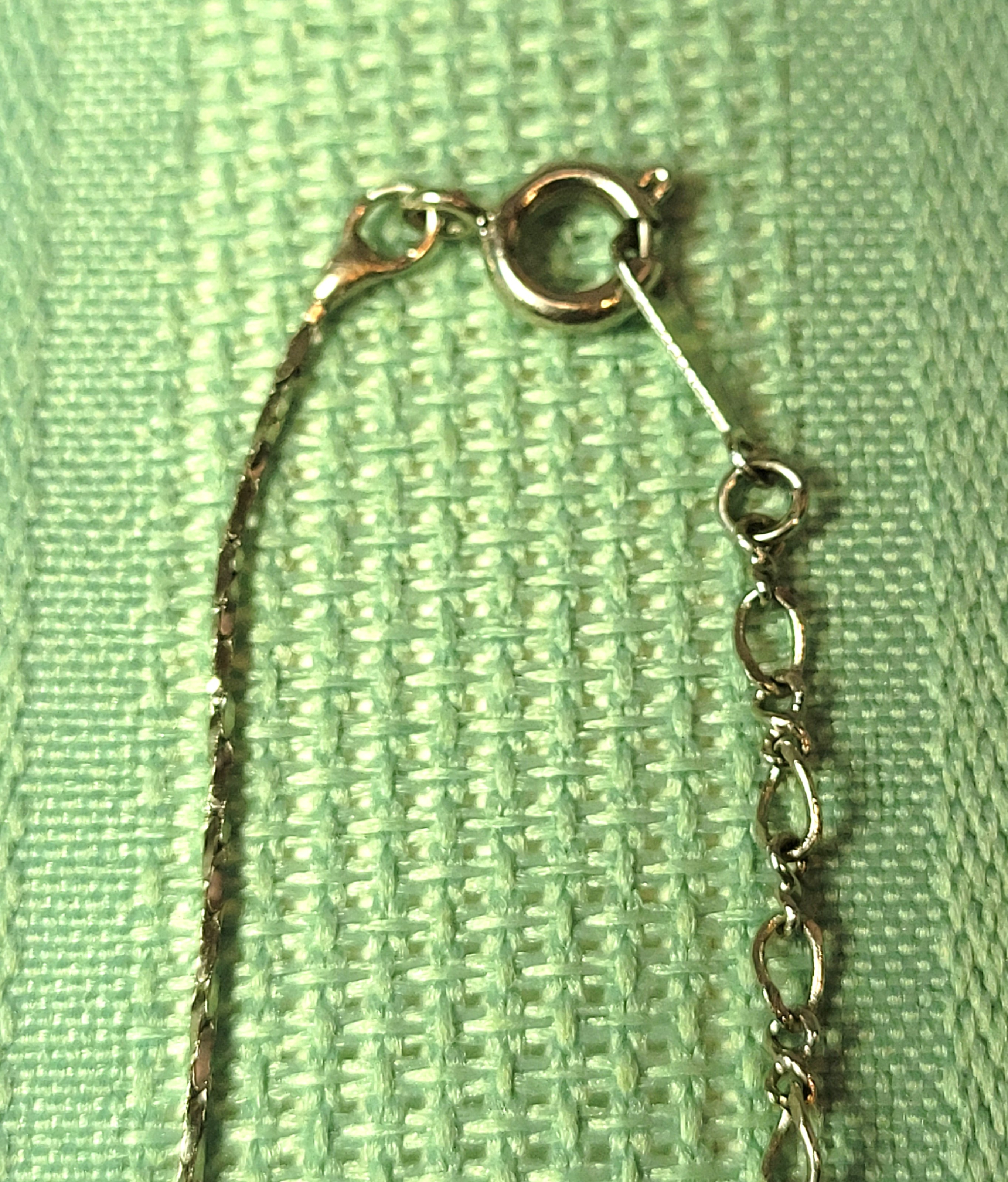 1980s Green Nephrite Jade Cluster Pendant Chain Necklace 19.75" - photo 4