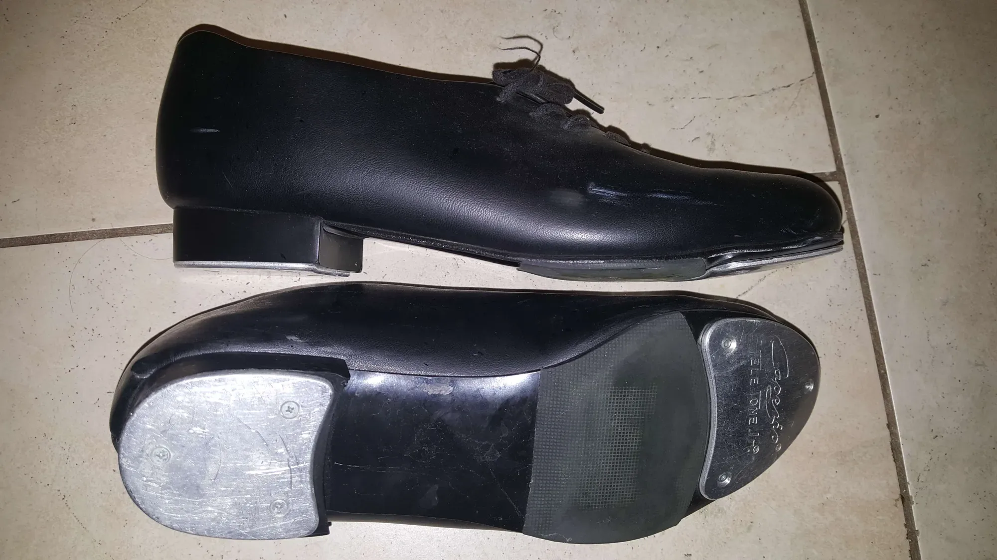 Black Leather Tap Shoes - photo 4