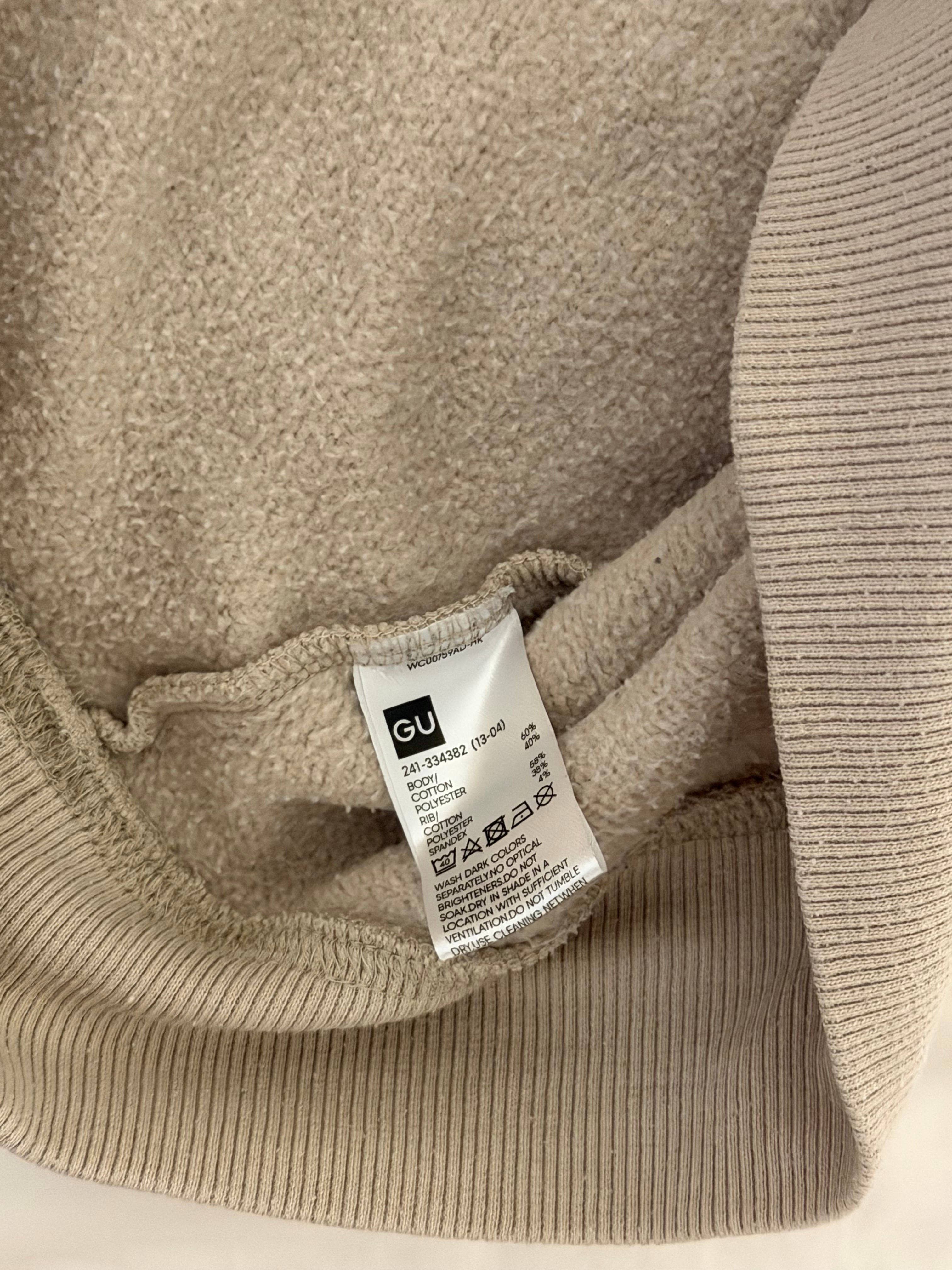 GU Beige / Taupe Pullover Hoodie – Size L - photo 5
