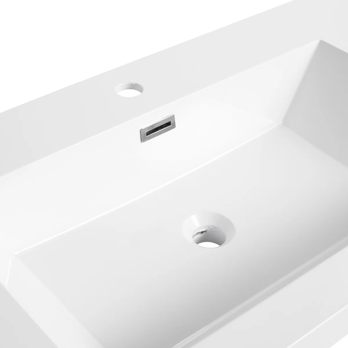 48" Bathroom Resin Sink, Gloss White Colour - photo 2