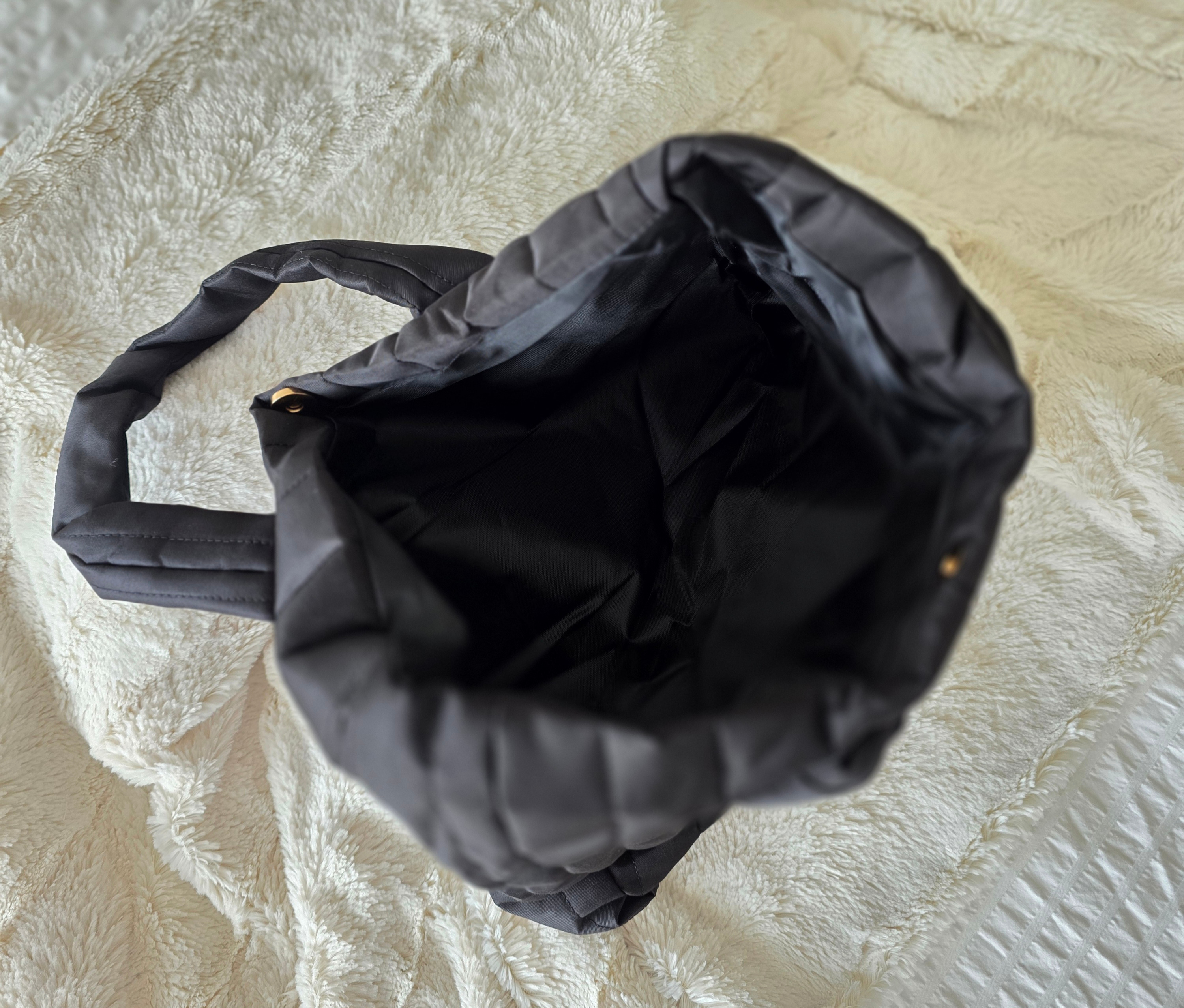 Small-"PUFFY" Black-Shoulder/Tote/Handbag with Snap-BRAND NEW - photo 4