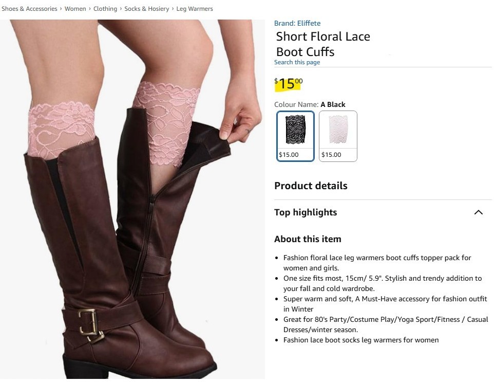 New Lace Cowgirl Boot CUFFS / Manchettes pour bottes Western - photo 5