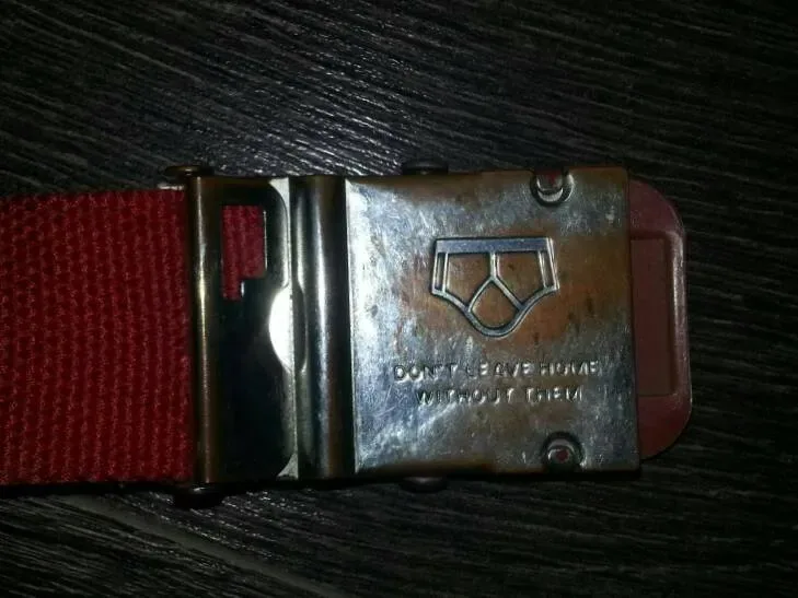 Rustic Red Puma Belt -- Sorta Like An Airplane Seatbelt - photo 4