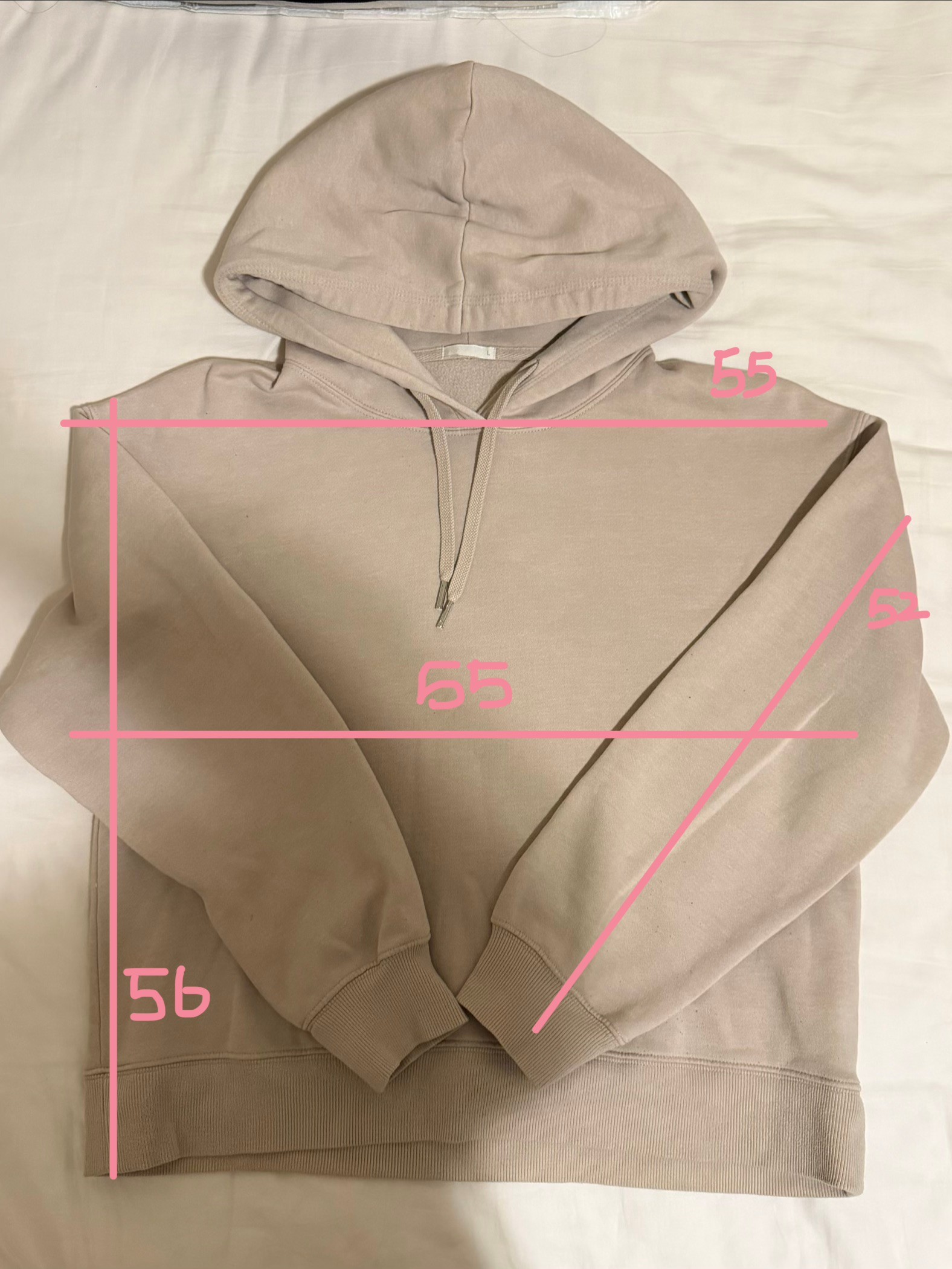 GU Beige / Taupe Pullover Hoodie – Size L - photo 3