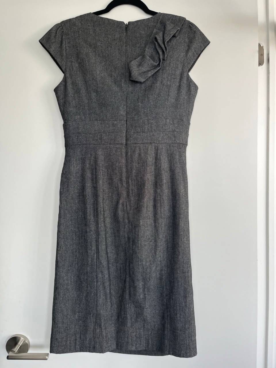 Charcoal grey deep-v dress, M - photo 3