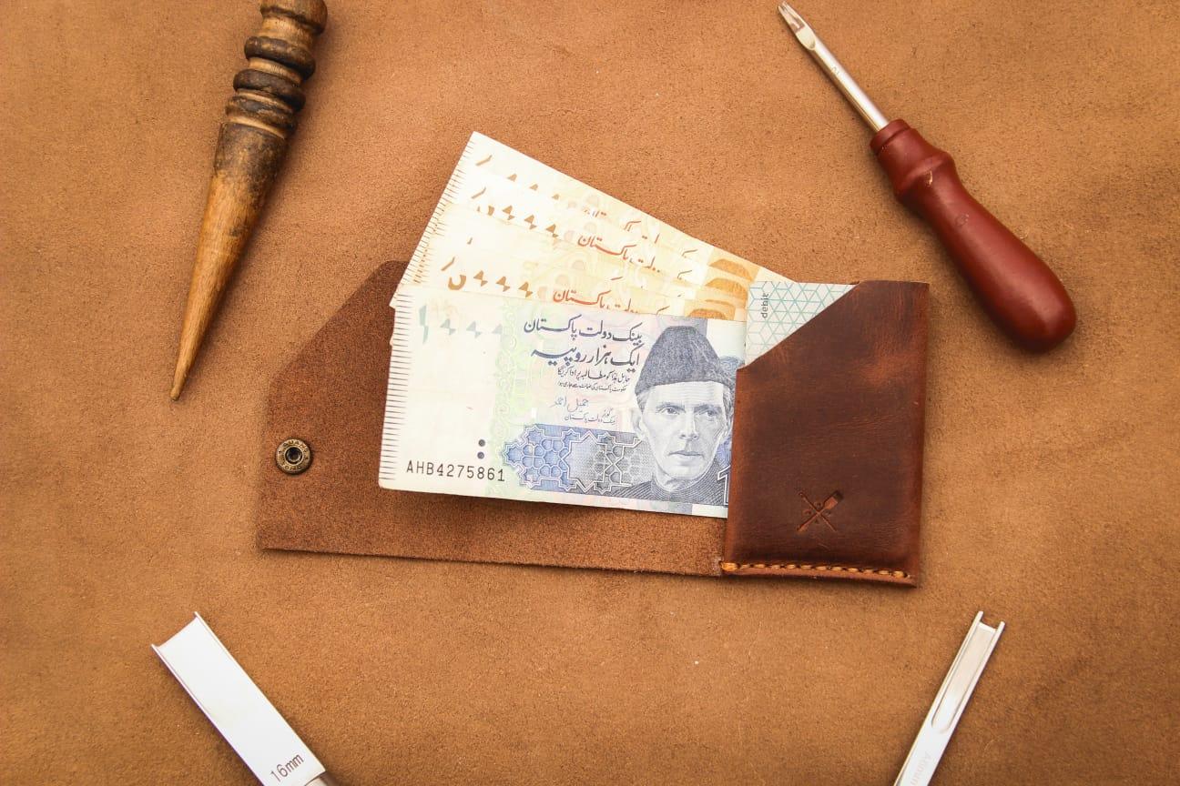 Handmade Leather Card Holder, Custom Colors, Mag Safe - photo 3