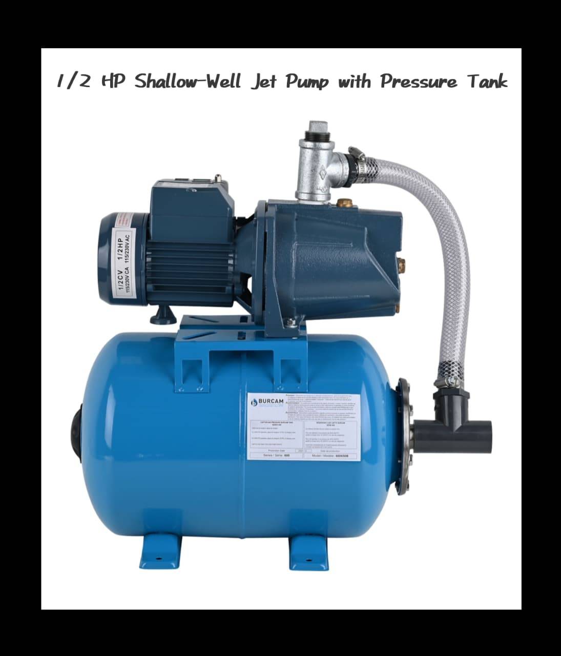 12 HP Shallow-Well Jet Pump with Pressure Tank