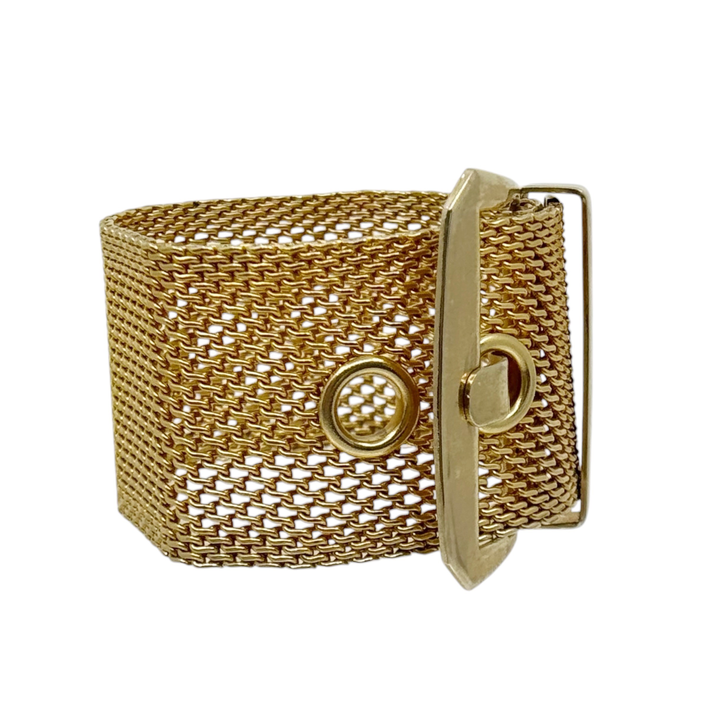 Vintage Gold tone belt mesh bracelet - GM3001 - photo 4