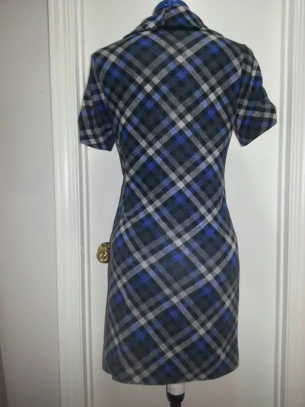 Le Chateau - Blue Plaid Dress (Size Small) - photo 3