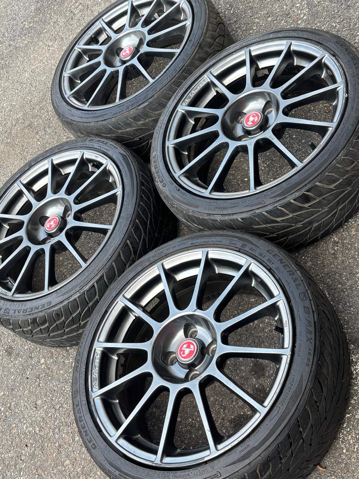 OEM 17”FIAT 500 ABARTH (4x98)+205/40/R17 General A/S+TPMS