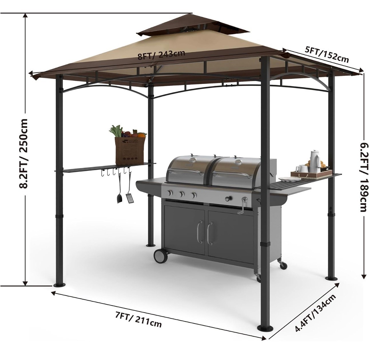 NEW: Grill Gazebo Backyard BBQ Canopy Rust-Proof - photo 3