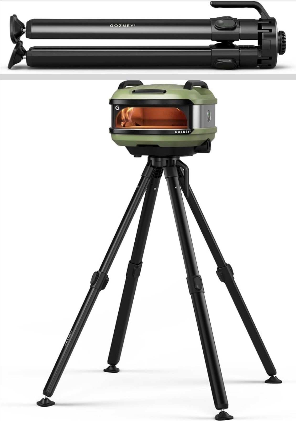 Pizza Oven Stand Aluminum Legs Portability to Rotate Oven Away - photo 4