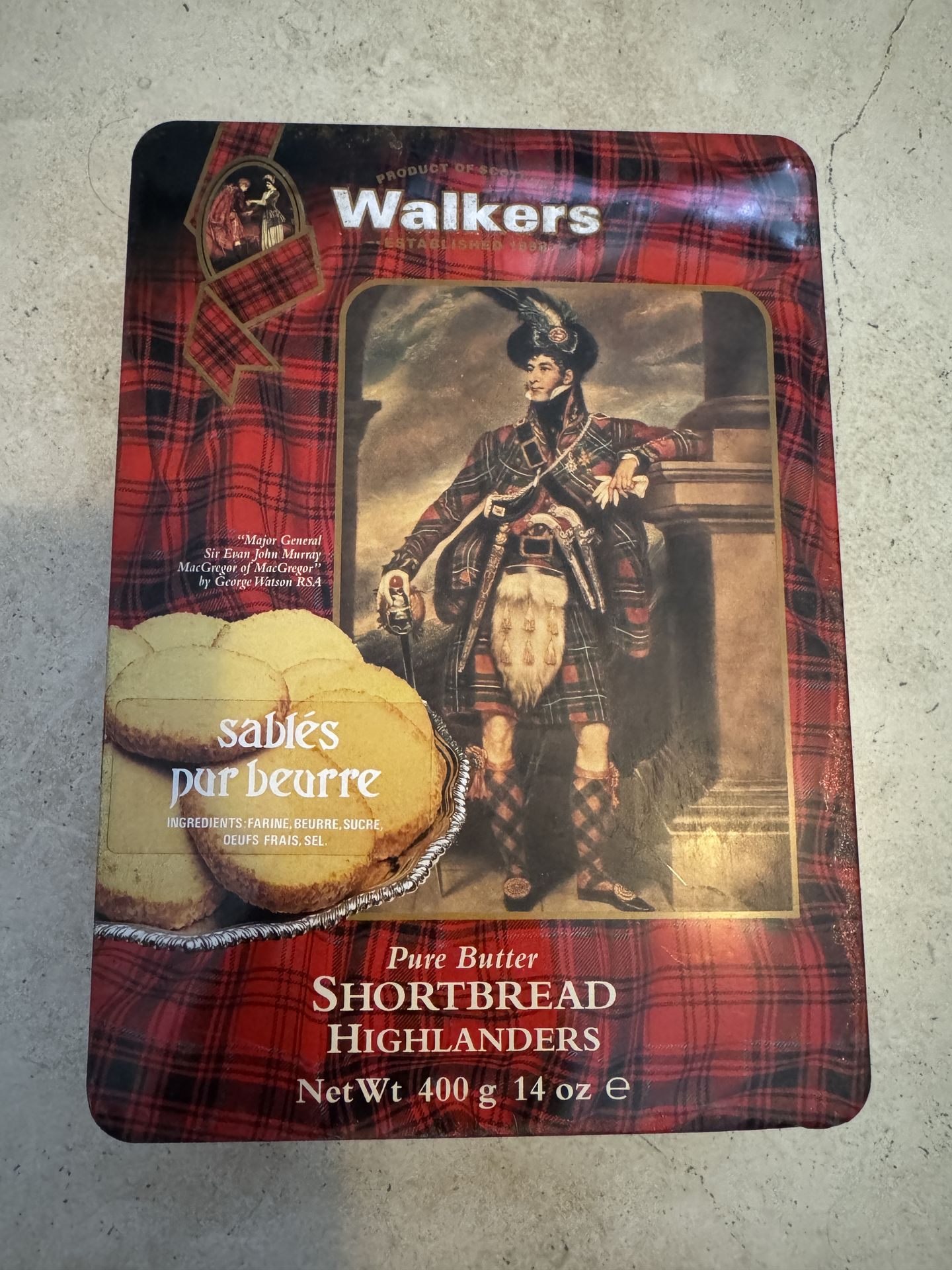Vintage Walkers Pure Butter Shortbread Highlanders Tin