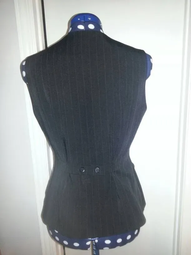 Dapper AF Pin Striped Town & County Vest W Extra Button - photo 3
