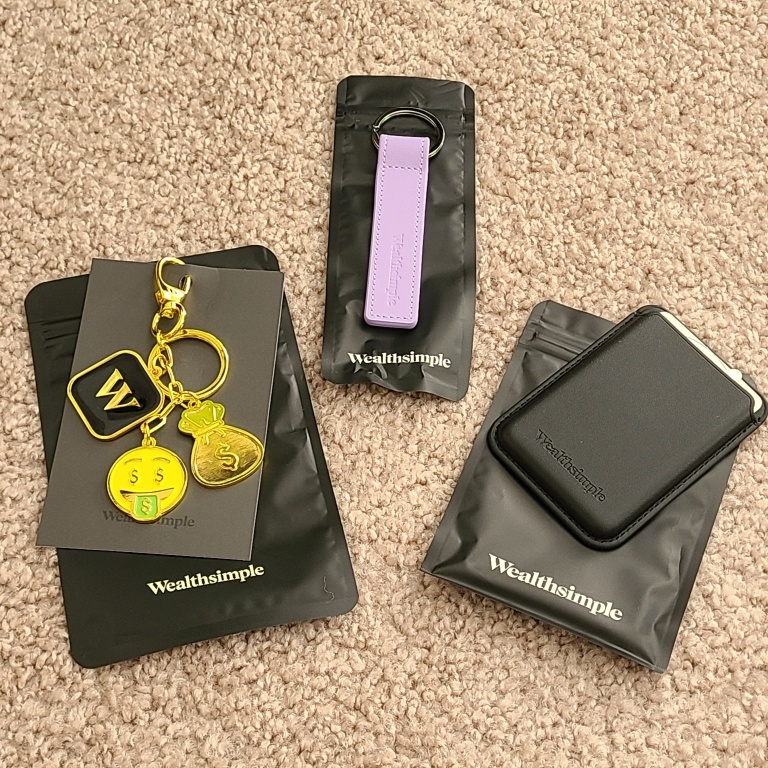 WealthSimple Keychain and Magnetic Card Holder (1 set, 3 pcs)