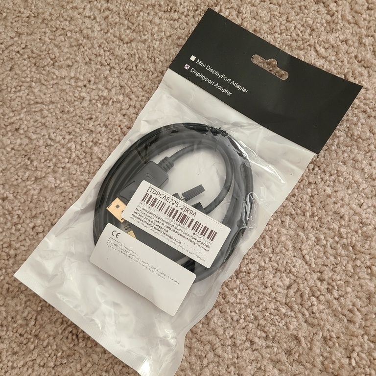 Gold-plated DisplayPort to DVI-D Cable, 1.8m/6ft long - photo 2