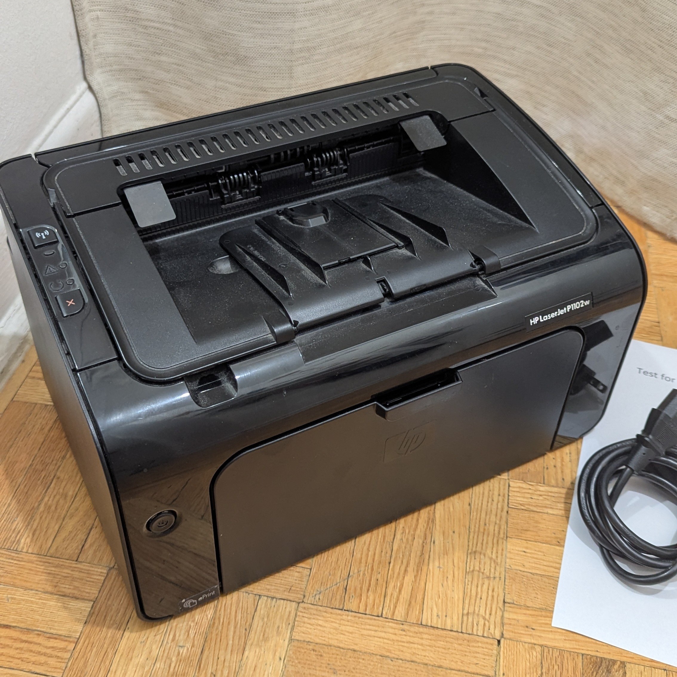 Small Portable Laser Printer HP Laser Jet P 1102w Toner life 90%