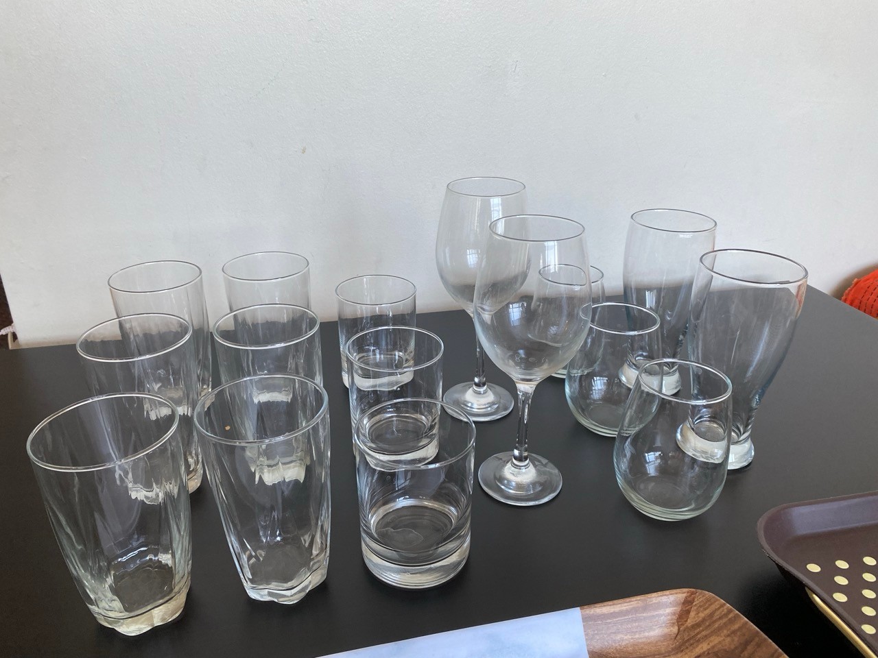 Glassware & Serving Tray Bundle – Home Bar / Kitchen Starter Set - photo 2