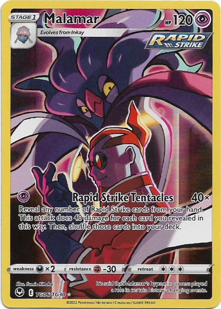 Pokemon Malamar TG06/TG30 Silver Tempest Trainer Gallery NM