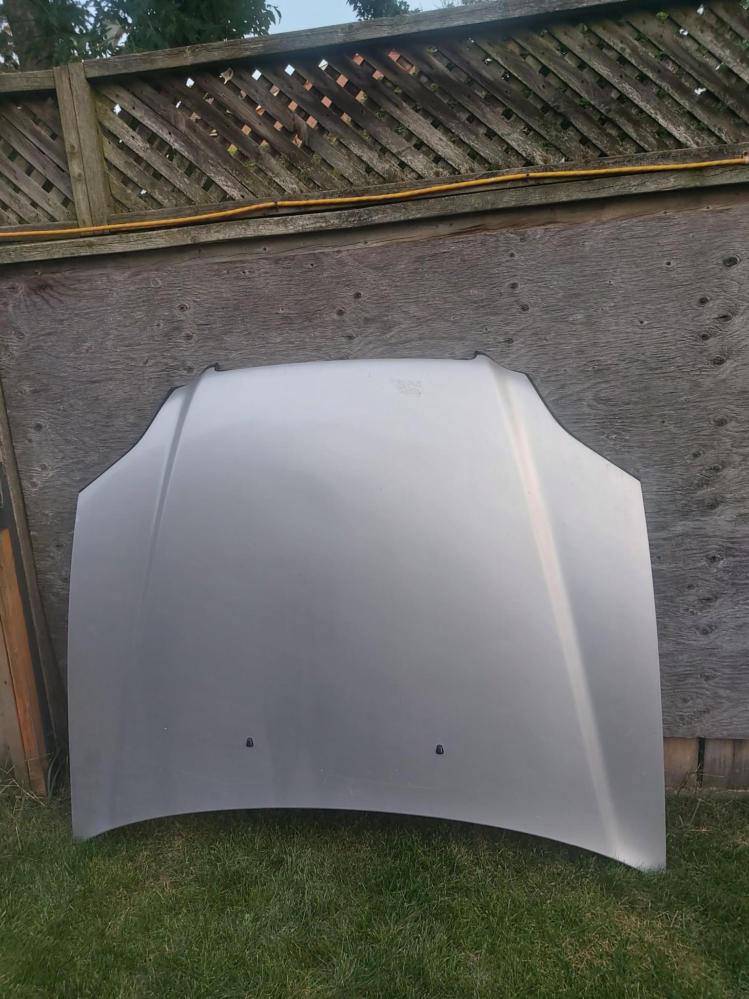 Silver Car Hood