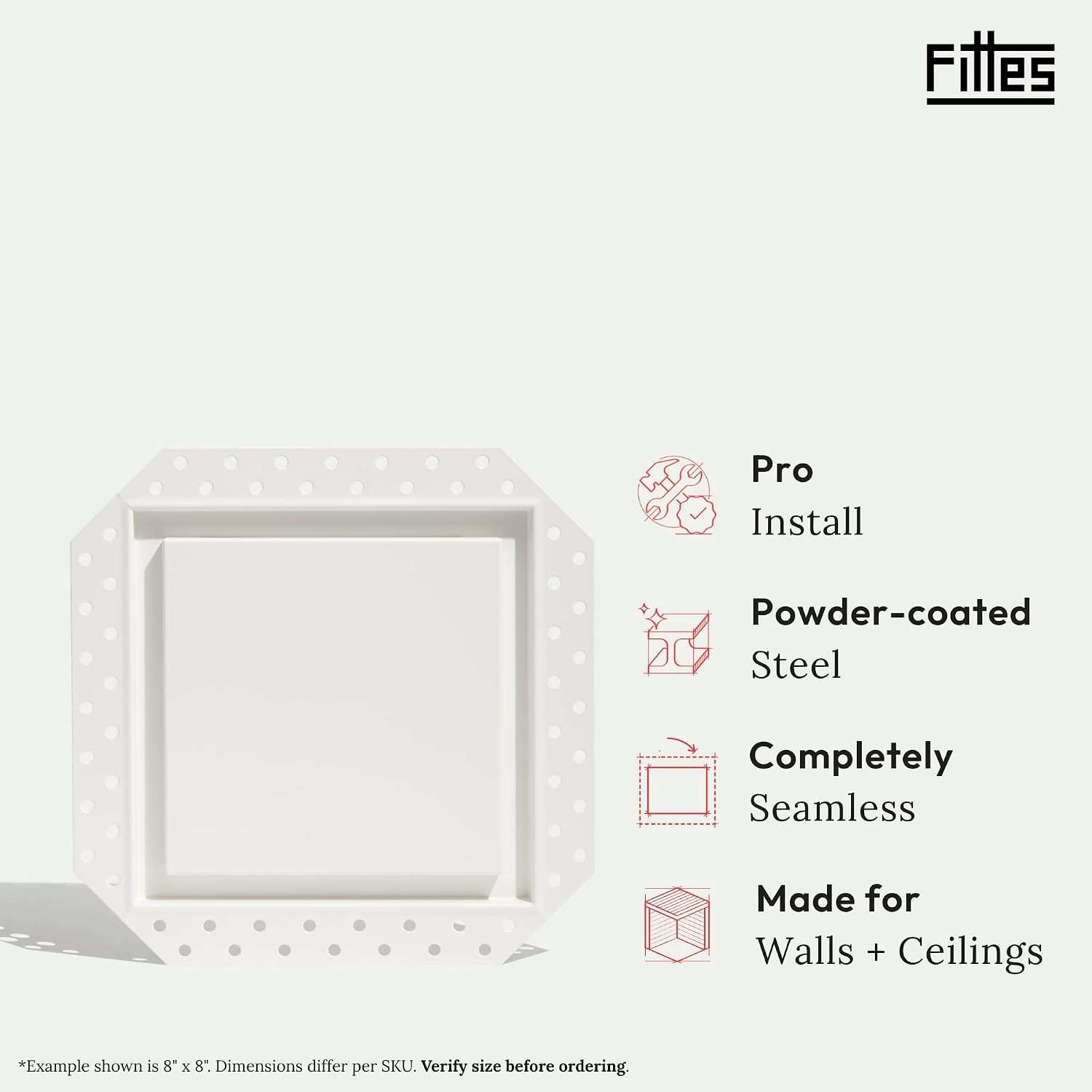 Fittes Flush Access Panel [Luxe] - 10"x13" - Satin White (Aria) - photo 5