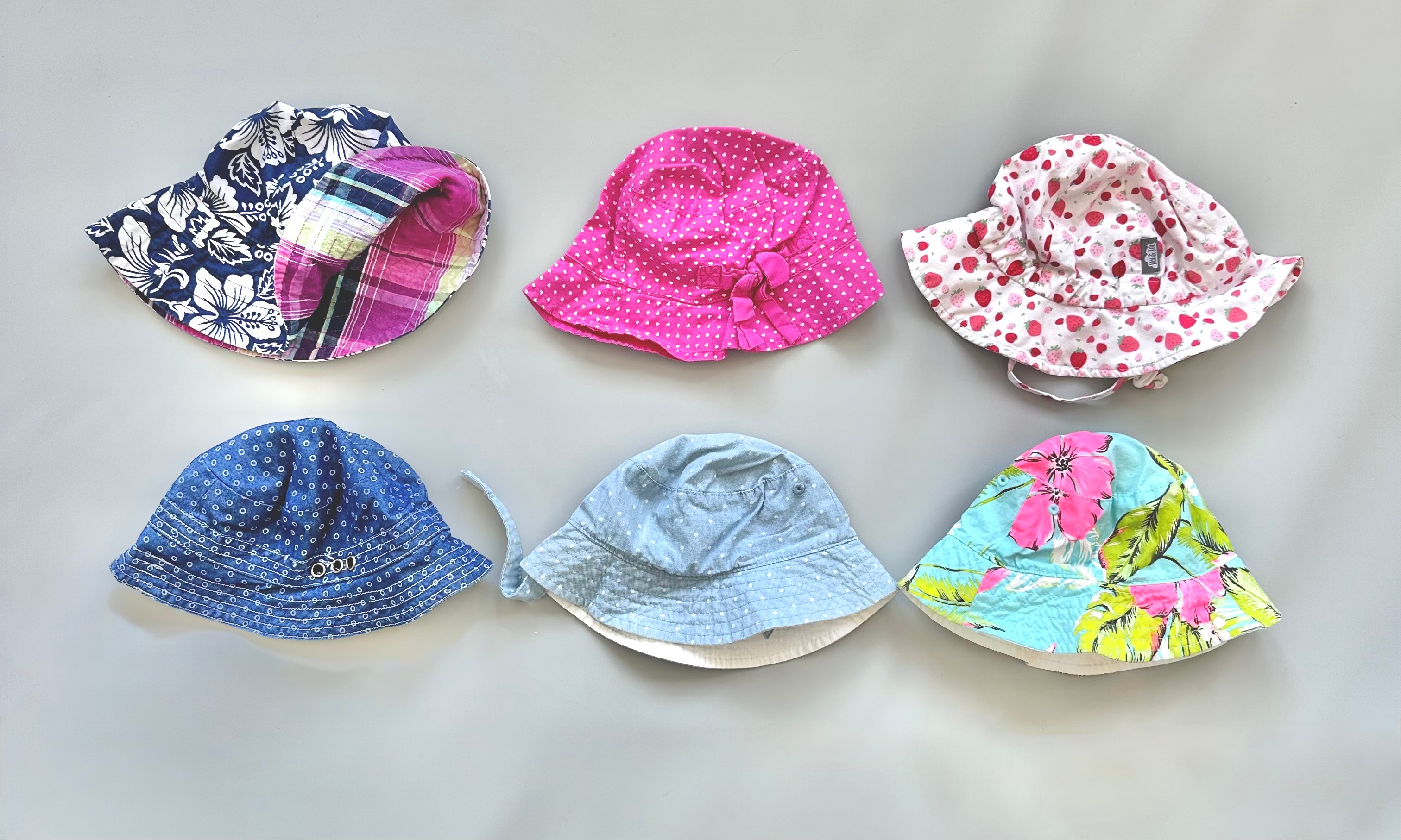 Baby Girl Summer Hats Bundle - 0-9 Months