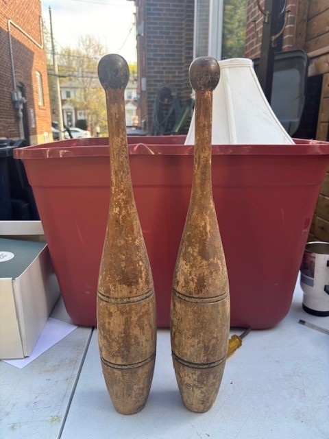 Vintage Wooden Indian Clubs