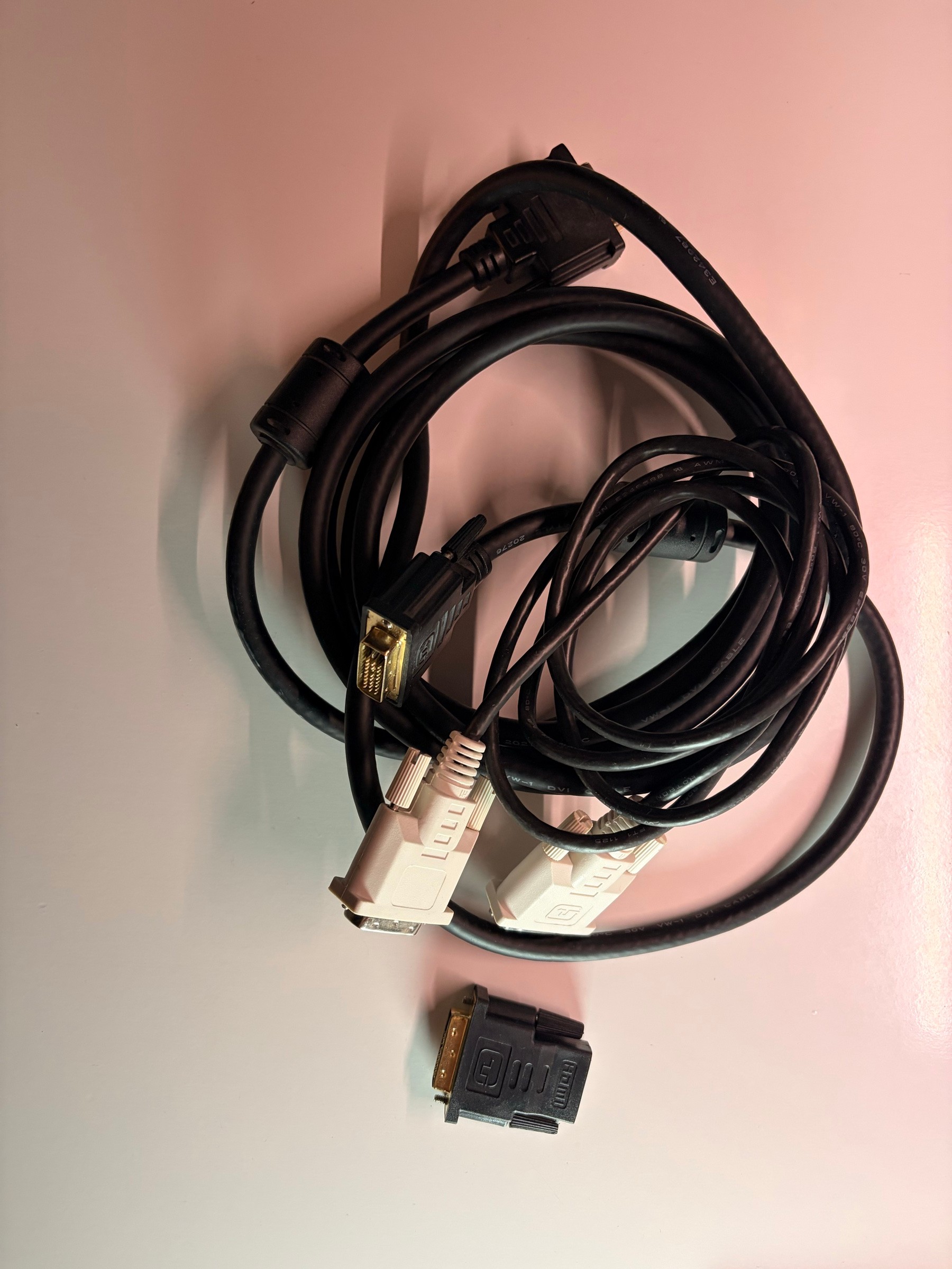 Computer cable & adapter lot — DVI, HDMI, VGA