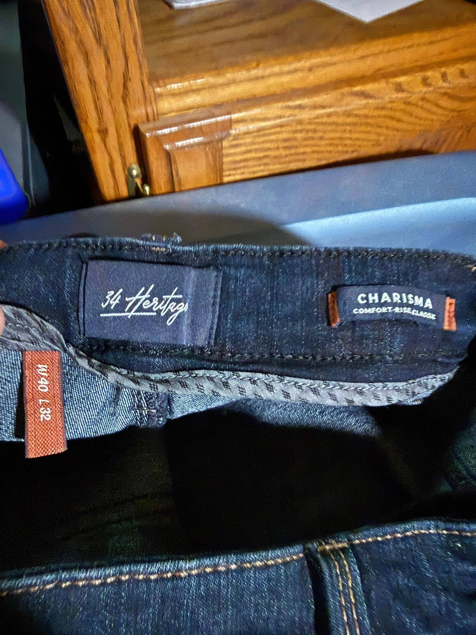 34 Heritage "Charisma" Comfort-Rise Classic Jeans Men's 40W 32L