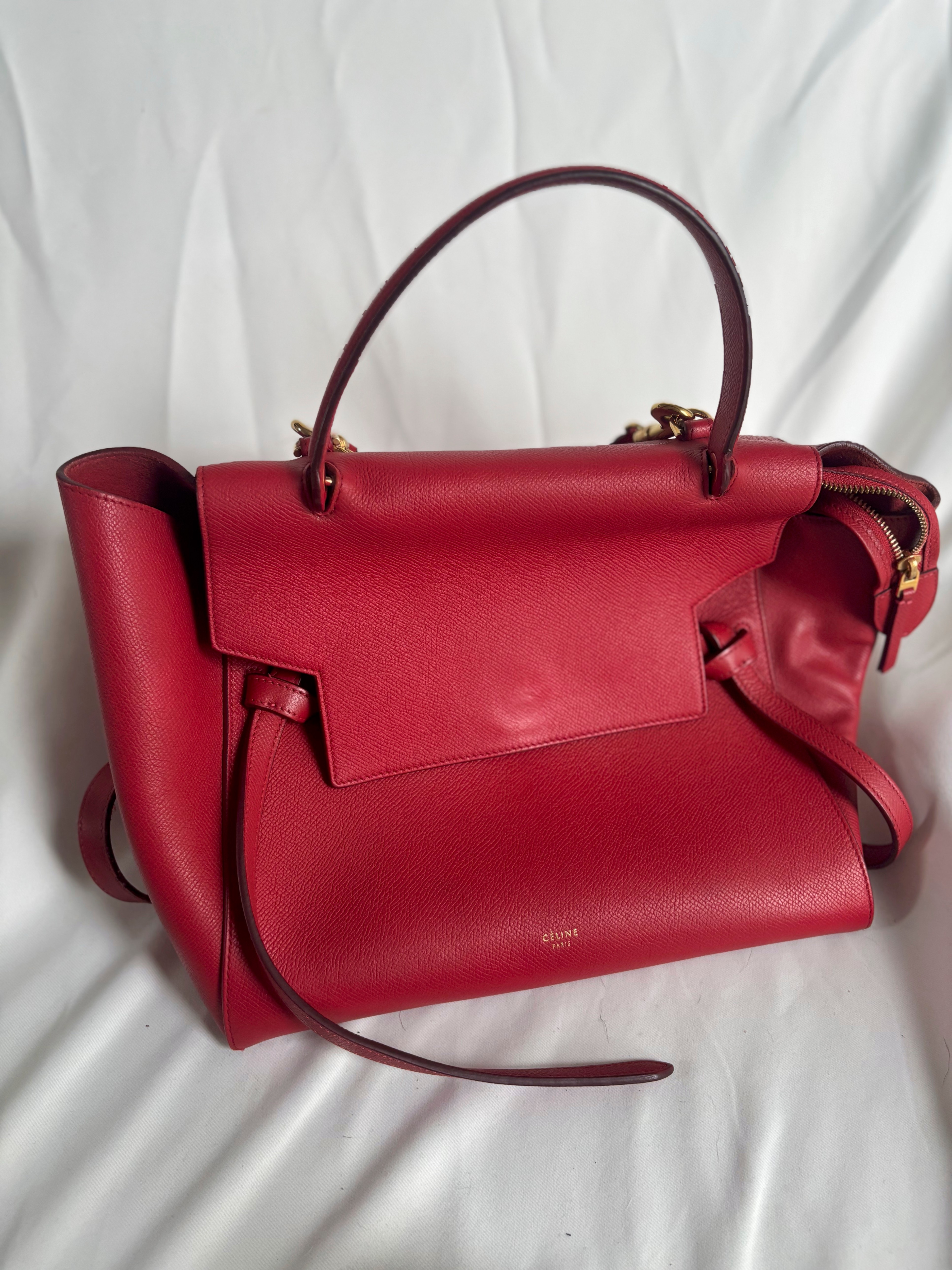 authentic Celine Belt Bag Red