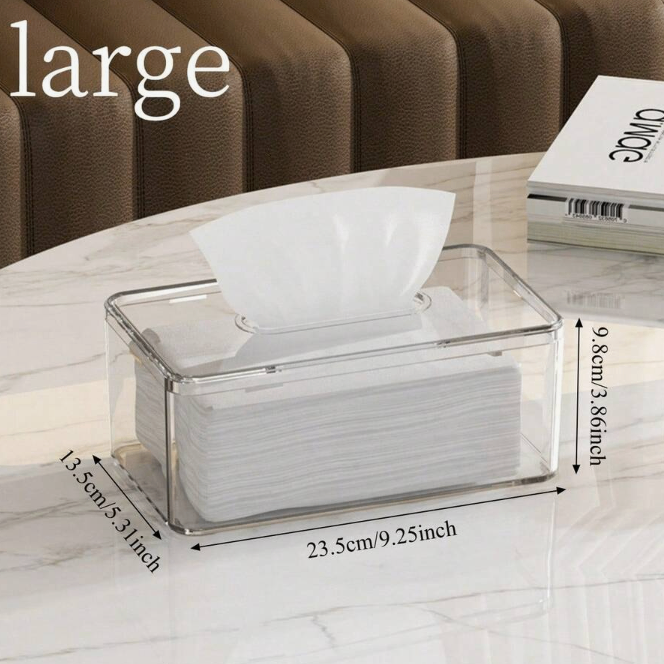 Clear Acrylic Tissue Box with Smooth Paper Exit - photo 3