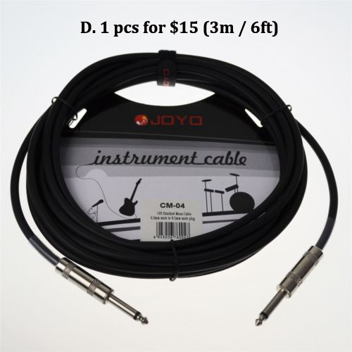 Guitar cable cords (2.8 m, 3 m, 6 m) for electric /bass guitars - photo 4