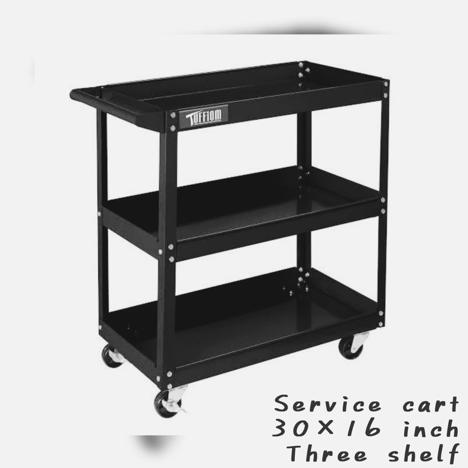 Service Cart 30x16 inch Three Shelf