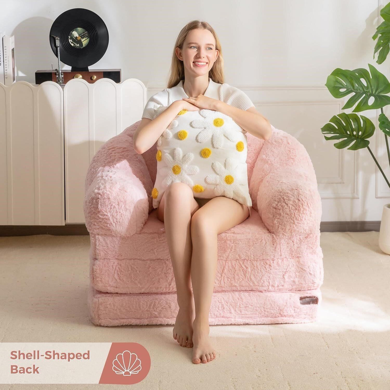 MAXYOYO Folding Sofa Bed 2-in-1 Pink - photo 5