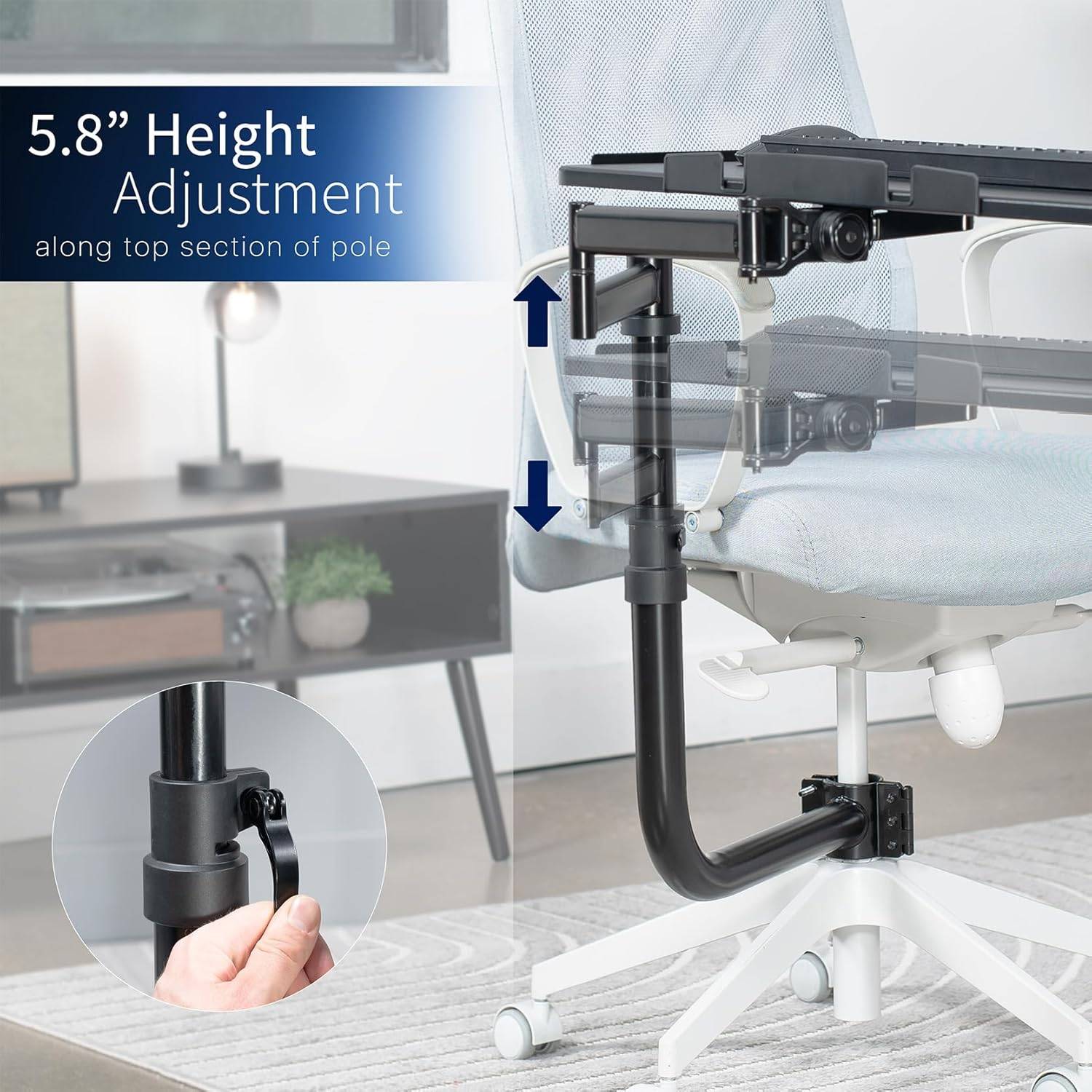 New VIVO Desk Chair Mounted Adjustable Keyboard/ Mouse Tray - photo 3