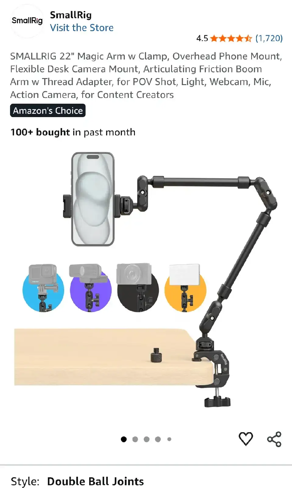 SmallRig 22" Magic Arm with Clamp